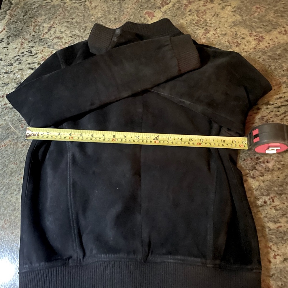 BODA SKINS sheep skin leather suede bomber jacket, size L. - Picture 4 of 4